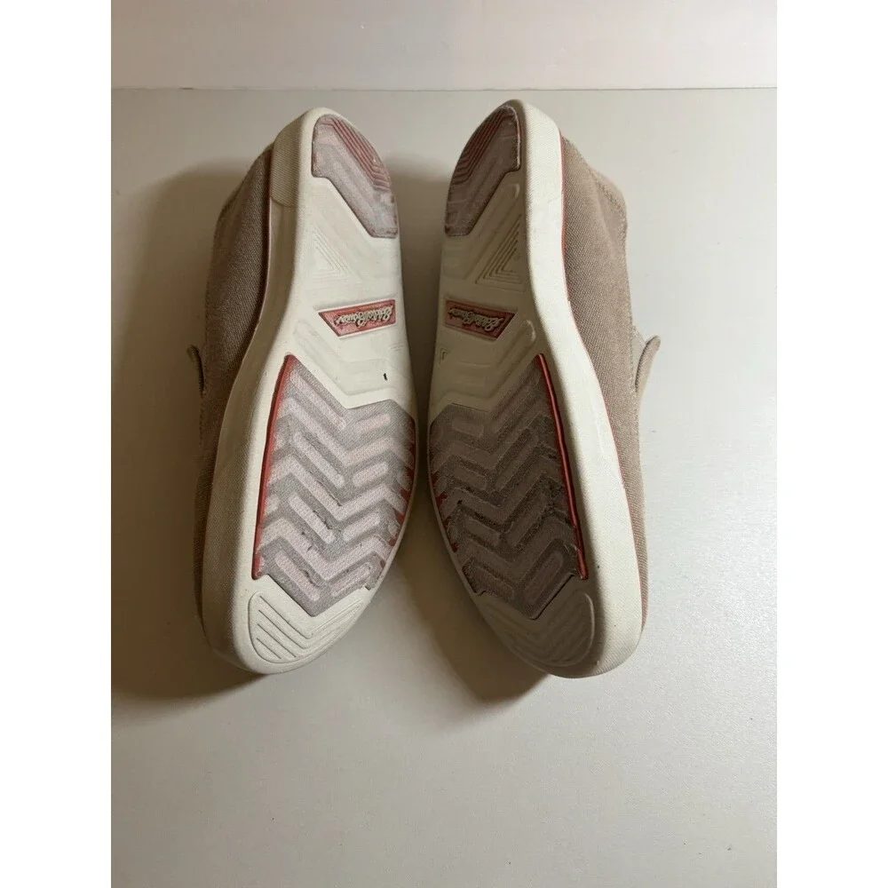 Eddie Bauer Shoes Men’s Size 11 Beige Canvas Slip Ons Excellent Lightweight